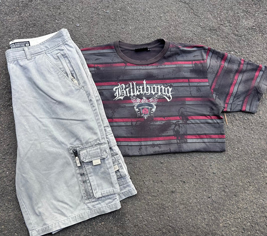 Billabong T-shirt / cargos jorts bundle