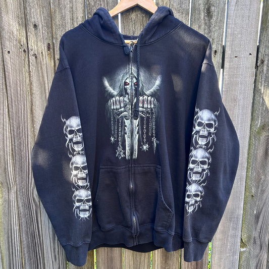 Skull hoodie - Y2K rare